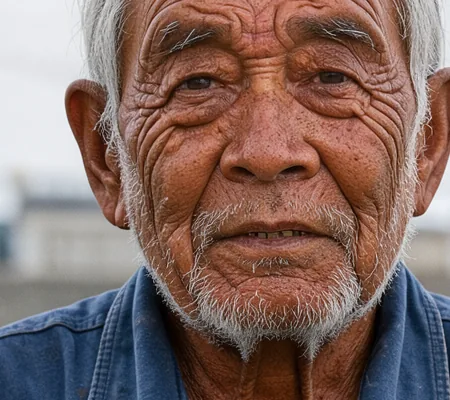 The fisherman's face at full size